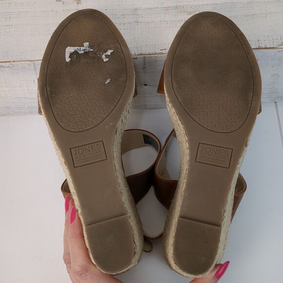 Jones New York Isotta Espadrille Brown Jute Woven Wedge Sandal Women's 10 - Picture 10 of 12
